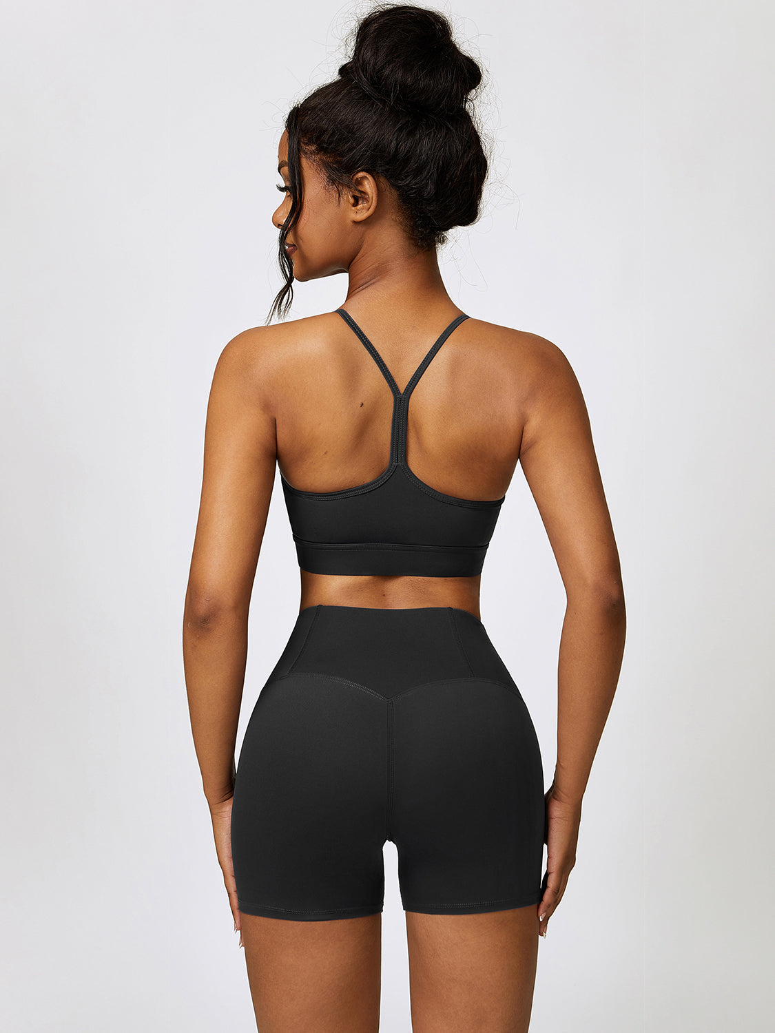 Sport Bra and Wide Waistband Shorts Set