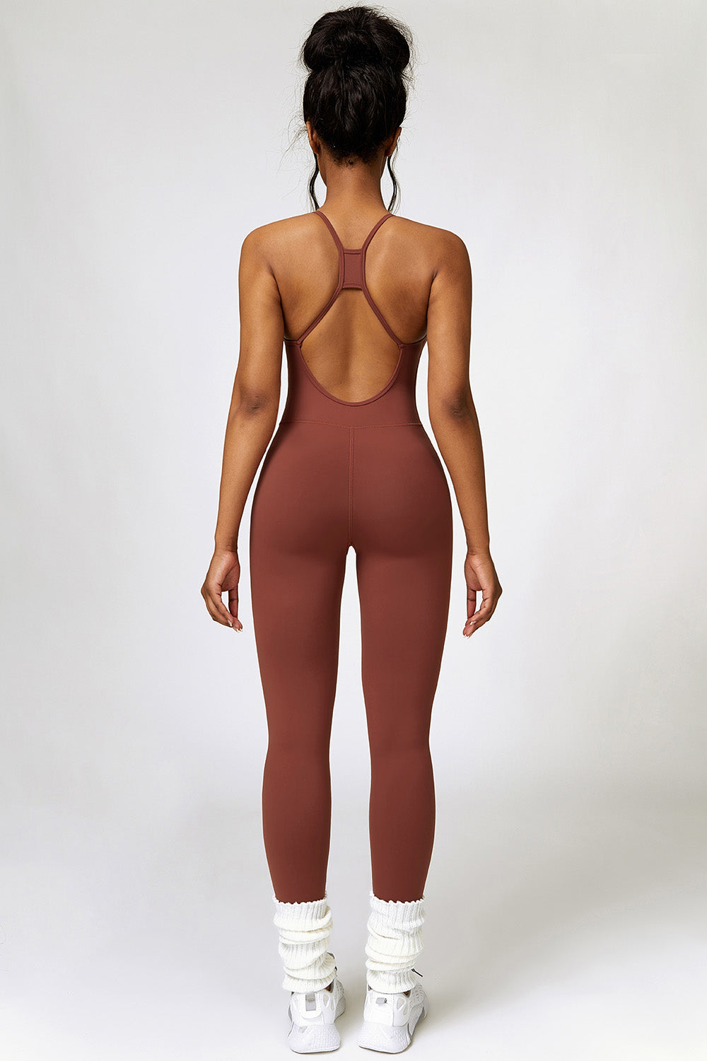 Open Back Spaghetti Strap Sports Jumpsuit